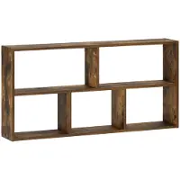 vidaXL Wandplank Gerookt eiken 102 x 17 x 50 cm Bewerkt hout