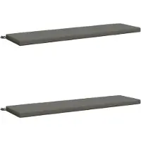 vidaXL Bankkussens SOEST 2 st 100% Polyester Grijs 140 x 40 x 5 cm