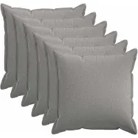 vidaXL Kussensloop 6 st HOUTEN Wolkgrijs 80 x 80 cm Faux Linnen
