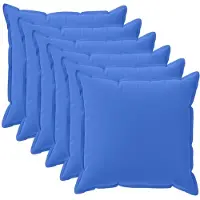 vidaXL Kussen met kussen HOUTEN 6 st Koninklijk Blauw Polyester