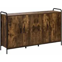 vidaXL Dressoir Gerookt eiken 97 x 33 x 81 cm Bewerkt hout
