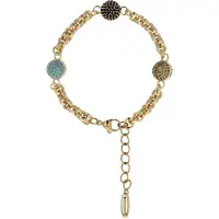 GRASSLAND Armband blauw / goud / grijs / zwart