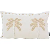 NOVÉE Sierkussen ibiza palm crème | 30x50 cm | polyester