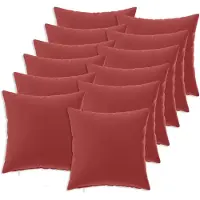 vidaXL Kussen met kussen HEERLEN 12 st Wijnrood Polyester