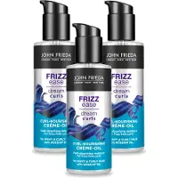John Frieda 3 x – Haarolie – Dream Curls Curl Nourishing Crème Oil – Krulverzorging – 100 ml - Voordeelverpakking - 3 stuks
