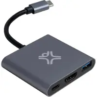 Xtrememac USB-C Hub 3 poorten - Grijs