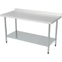 CombiSteel Demontabele RVS Werktafel - Bodemschap - Opstaande rand - Demontabel - 70cm| - 7490.0060