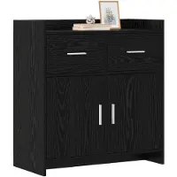 vidaXL Dressoir Zwart eiken 75 x 36 x 80 cm Bewerkt hout