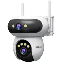 SriHome SH062 - Beveiligingscamera voor buiten - 8 MP - Dual Lens PTZ - Wifi - AI-persoonsdetectie - Kleuren-nachtzicht - Tweeweg-audio - IP66