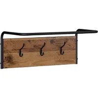 vidaXL - Kapstok - Wandgemonteerd - Oud - hout - 60 - x - 30 - x - 25 - cm - Bewerkt - hout