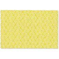 MuchoWow Deurmat 90x60 cm - Droogloopmat Geel - Patroon - Geometrisch - Mat voor binnen - Schoonloopmat - Deurmatten met print - Inloopmat