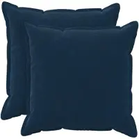 vidaXL - Kussen - met - kussen - HOUTEN - 2 - st - Blauw - Microfiber - Fleece