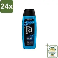 Fa Men - Douchegel - Kick Off - Verfrissend & Energiek - Verzorgend - 250 ml - Voordeelverpakking - 24 stuks - Energieke douche - Verfrissende douche