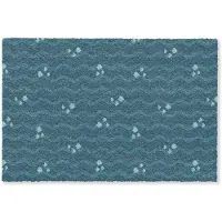 MuchoWow Deurmat 90x60 cm - Droogloopmat Zee - Donkerblauw - Golf - Vis - Mat voor binnen - Schoonloopmat - Deurmatten met print - Inloopmat