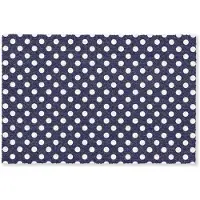 MuchoWow Deurmat 60x40 cm - Droogloopmat Oceaan - Stippen - Blauw - Wit - Mat voor binnen - Schoonloopmat - Deurmatten met print - Inloopmat