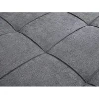 Vente-unique Uitklapbare fauteuil 110 cm in grijze stof CHILA