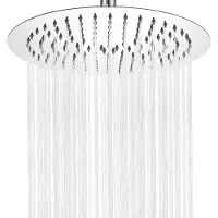 PromoHome Douchekop, roestvrij staal 304 – 25 cm diameter – 360° draaibaar – zelfreinigend, anti-kalk – chroom