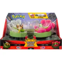Jazwares POKEMON - Pokemon Battle Disc Showdown Game Eevee #3 & Ralts with Normal Base & Psychic Base - Normal and Psychic discs - Battle Arena - W1