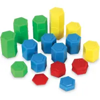 Learning Resources Hexagram Metrische Gewichtenset - Set van 54 stuks - 8+