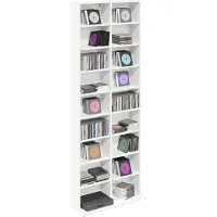 vidaXL CD Kast Wit 65 x 23,5 x 175 cm Bewerkt hout
