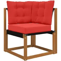 vidaXL Buitenbankkussen Polyester Rood 50,5 x 50,5 cm