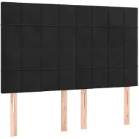 vidaXL Boxspringbed met matras, zwart, 140x190 cm, fluweel