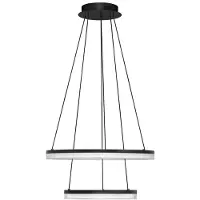 Nova Luce Zwarte hanglamp Lonela dubbel