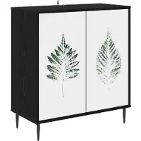 vidaXL Dressoir HANAU Zwart eiken 69 x 33 x 76 cm Bewerkt hout