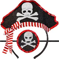 Widmann Mini piratenhoedje met ooglapje