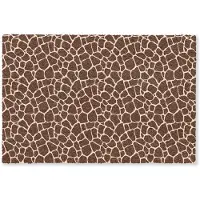 MuchoWow Deurmat 60x40 cm - Droogloopmat Patroon - Giraf - Bruin - Mat voor binnen - Schoonloopmat - Deurmatten met print - Inloopmat
