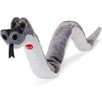 Trudi - Sweet Collection Knuffel Slang Pier 35 cm - Handgemaakt in Italië - Pluche knuffel - Knuffeldier voor jongens en meisjes - Grijs/Zilver - 35x3x4 cm maat XXS