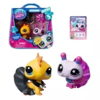 Littlest Petshop Littlest Pet Shop Figurenset, diertjes #413 #414 SUGAR en SPIKES + accessoires, verzamelbaar 4+