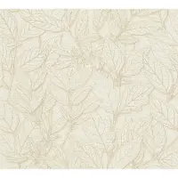 A.S. Création BLADEREN BEHANG | Botanisch - Beige Crème Metallic - The Trend Spectrum