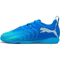 Puma Future 9 Play Zaalvoetbalschoenen (IN) Kids Blauw Luminous Blue Lime