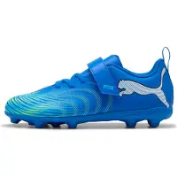 Puma FUTURE 9 PLAY FG/AG voetbalschoenen, Blauw/Wit, Maat 25