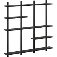 vidaXL Wandplank Zwart eiken 102 x 13,5 x 102,5 cm Bewerkt hout