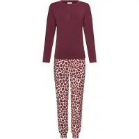 Pastunette Premium - Satin Wild - Pyjama - Modal - Bordeaux/Creme - Maat 42