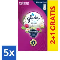 Glade 5 x - Touch & Fresh - Relaxing Zen - 30 ml - Voordeelverpakking - 5 stuks