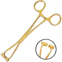 LEV Piercing tang - Septum Forceps Gold - Oxide Coated - 6" - Piercing tool