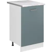 Vicco Keukenonderkast R-Line Blauw-grijs/Wit 50 cm marmer werkblad, Model 70154