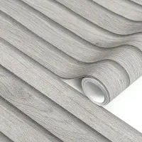 PromoHome Lichtgrijze Zelfklevende Houtlook Wandfolie - Waterbestendig 40x300 cm