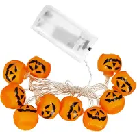 Springos Halloween Decoratie - Lichtslingers - Verlichting - Pompoenen - 10 LED