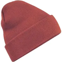 Beechfield Volwassenen van Unisex Originele geboeide Beanie (Roest)