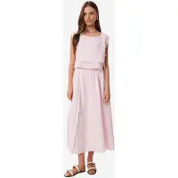 Happiness İstanbul Katoenen Mouwloze Blouse en Wijde Rok Set