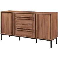 En.casa Commode Kilmandar 150x40x79 cm walnootkleurig en zwart []