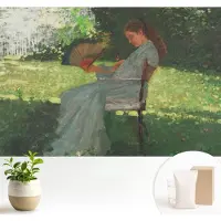 Wallfluent Fotobehang - Groente Vliesbehang - 104x70 cm - Zomerharmonie Fotobehang Vlies - Hal behang Landschappen - Muurschildering - Woonkamer behang