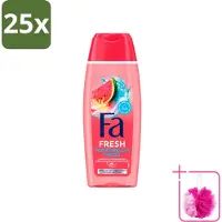 Fa 25 x – Douchegel – Watermelon Waves – 250 ml - Bulkverpakking - Douchegel tropisch - Douchemop - Douchegel hydraterend