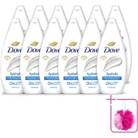 Dove 12 x Douchecrème - Hydrate - 720 ml - Bulkverpakking - Hydratatie - Douchemop - Droge huid