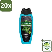 Palmolive 20 x Men - Sport 3-in-1 - Douchegel - Verfrissend & Verzorgend - 500 ml - Grootverpakking - Vaatwasstrips - Douchegel - Sport - Verzorging - Lichaam - Haar