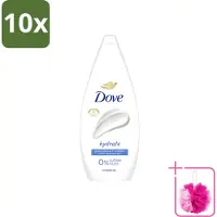 Dove 10 x Douchecrème - Hydrate - 720 ml - Bulkverpakking - Hydratatie - Douchemop - Droge huid